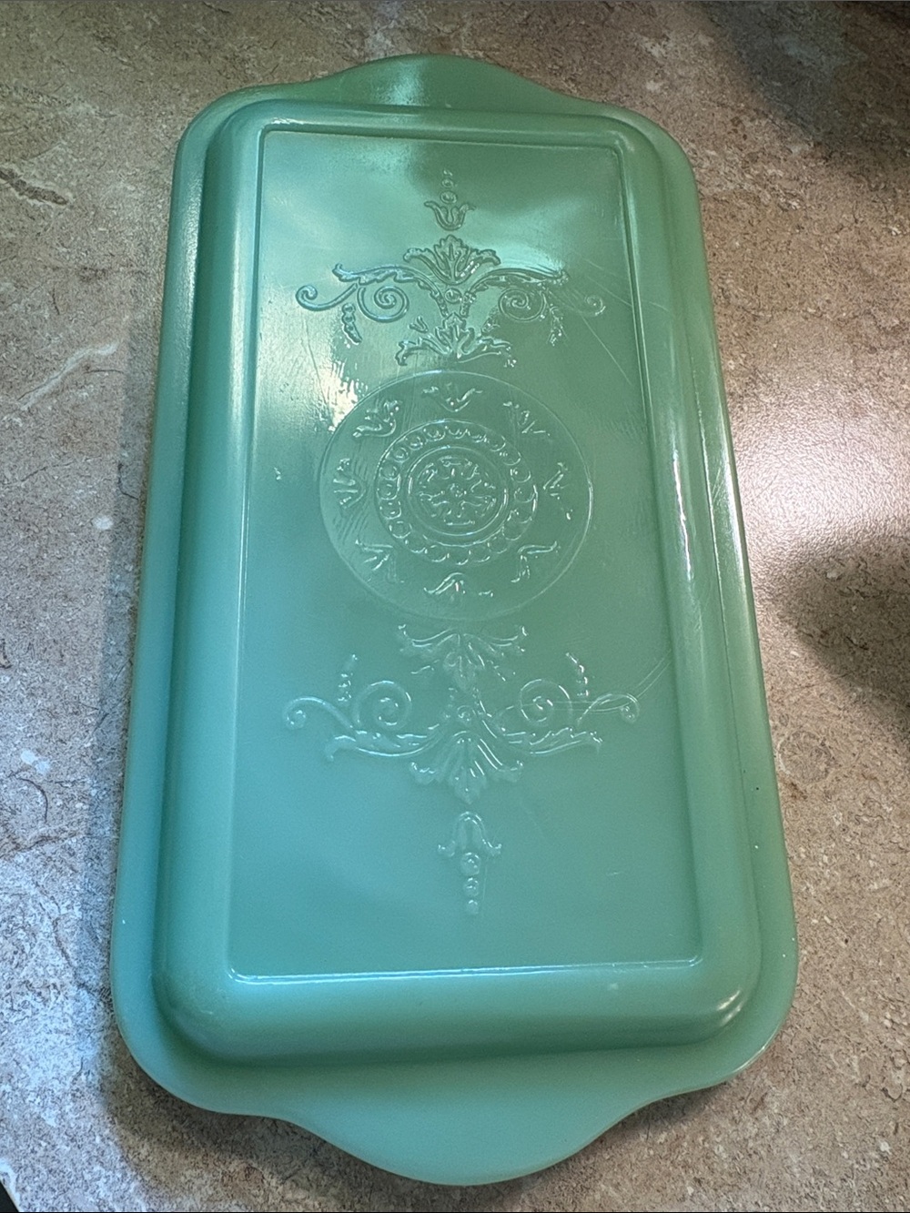 Fire King 1940’s Jadite Refrigerator Dish Lid